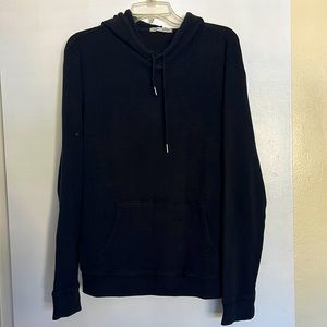 Threads 4 Thought Men’s Black Long Sleeve Thermal Drawstring Hoodie sz M